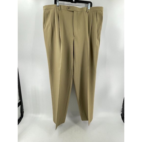 Givenchy Monsieur Men's Beige Pleated Dress Suit Pants Size 46R - Picture 2 of 13
